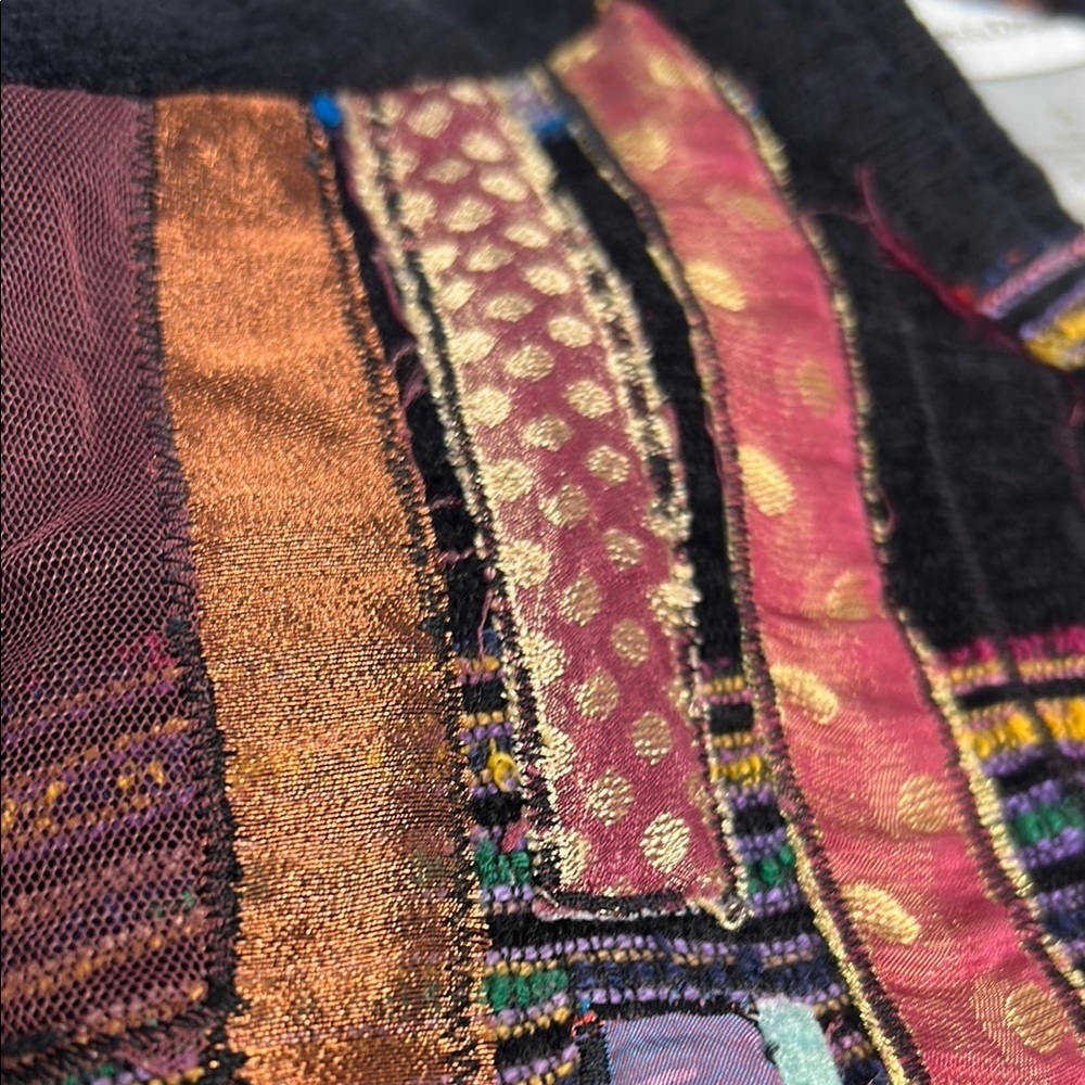 Colorful Patchwork Jacket Size Small Vintage - image 7